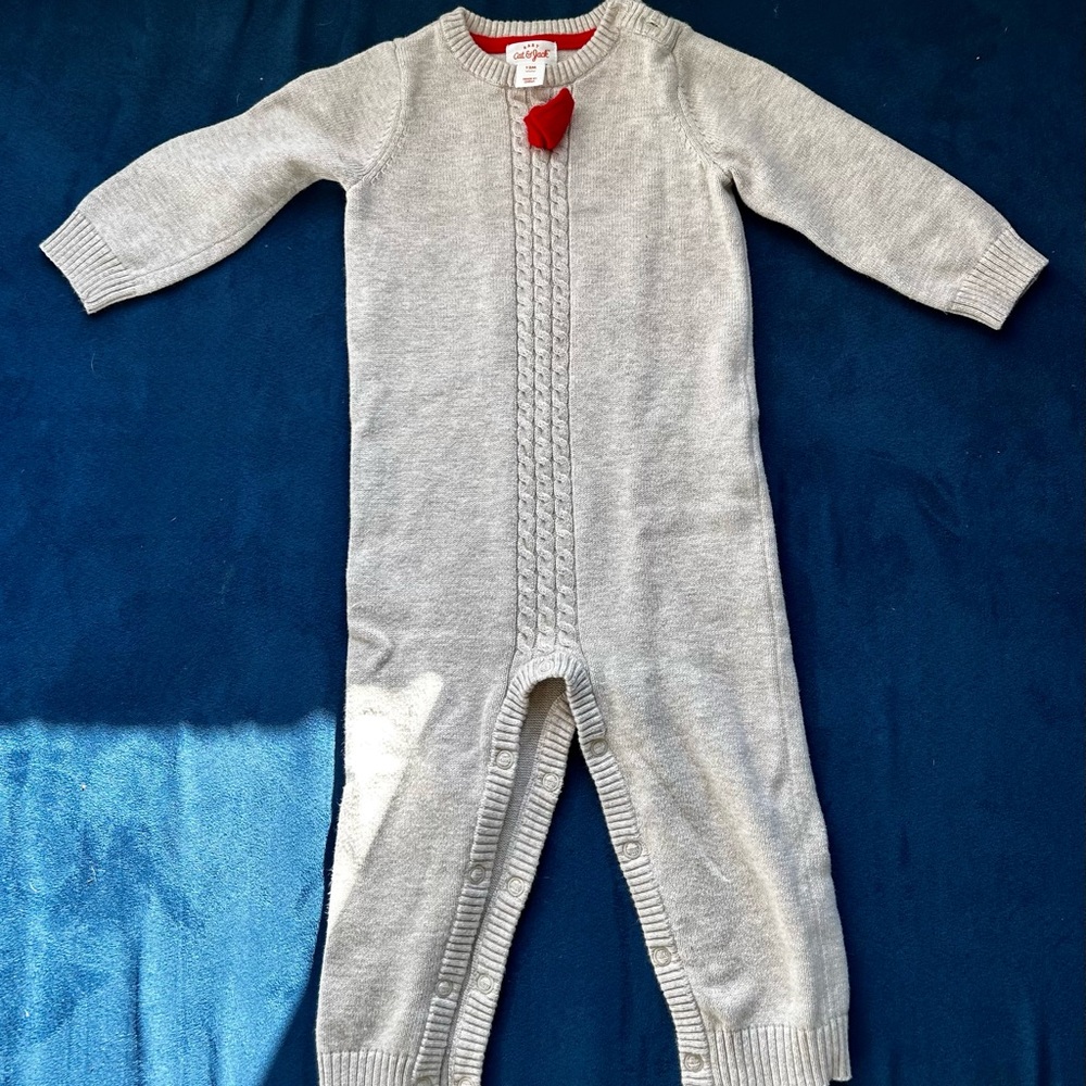 Cat & Jack Sweater Onsie - 12 Months